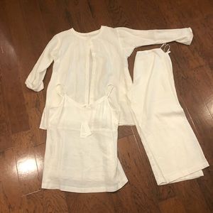 Eileen Fisher 3 piece outfit off white